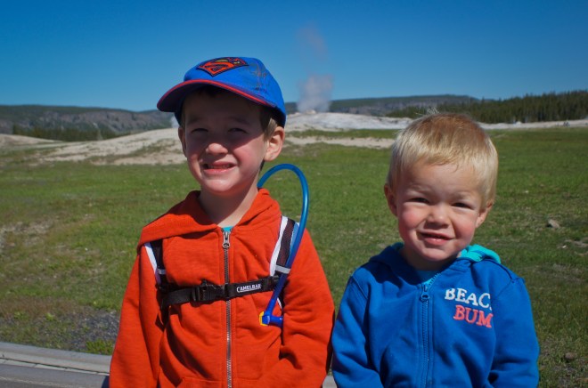 Starting out in front of Old Faithfuul