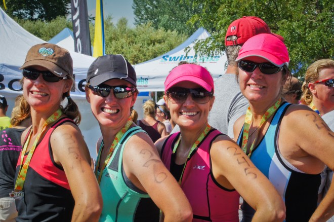 Haley, me, Bekah, and Amy at the finish