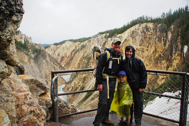 All of us together, a little wet, tired, and thankful that we weren't the bear's lunch.