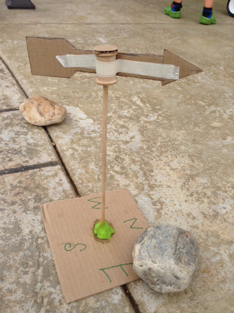 Weather vane that we made this week, good reminder to make sure we are headed in the right direction...