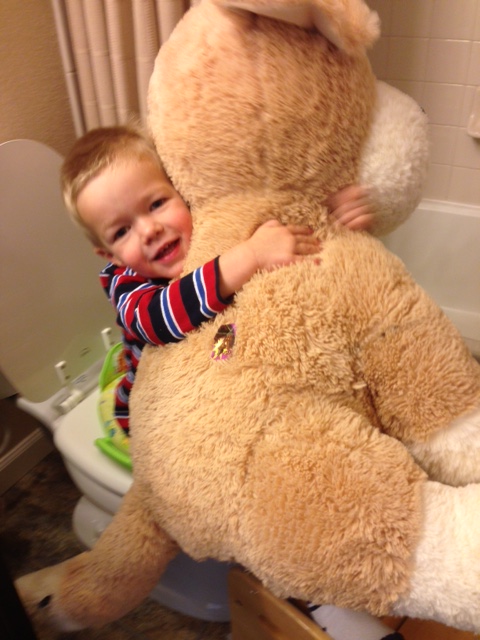 He told me "Arf Arf" had to go poop too