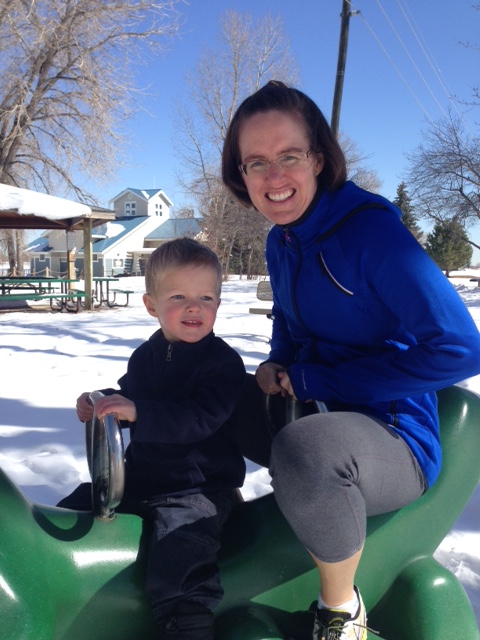 I wish you could hear him yell "giddy-up"