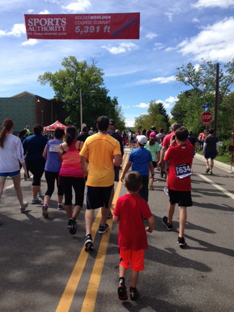 Crossing the highest point on the course