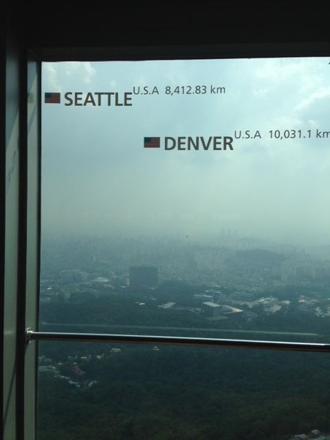 looking out the observation deck