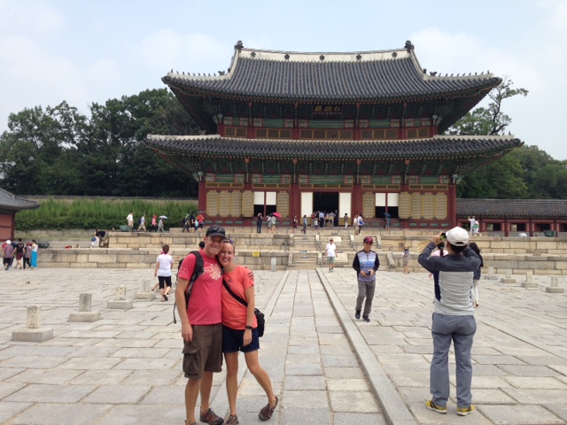Clint and I in front of Changdeokgung Palace enterence