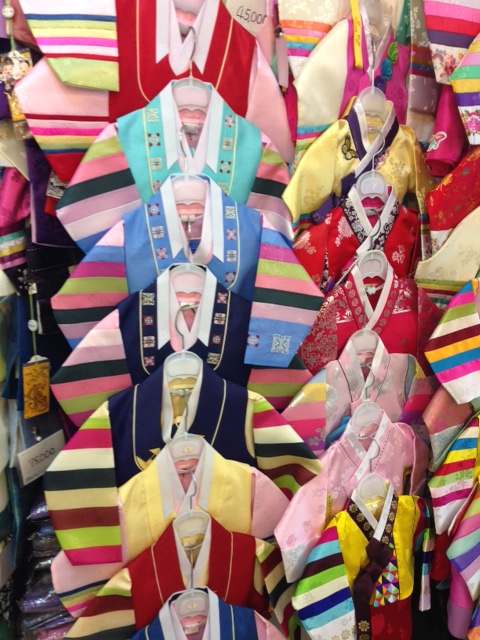 Hanboks (traditional Korean clothes) for sale