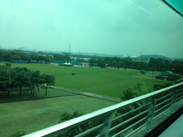 Train ride to the airport