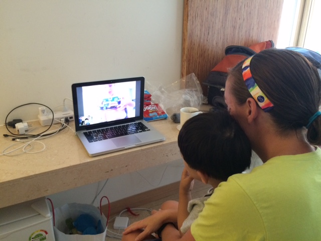 Skypping with Leighton and Caedmon