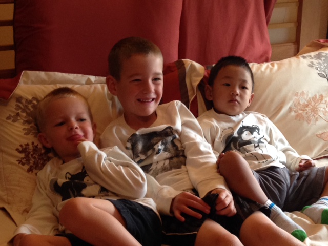 Trying to get all three to look at the camera is impossible