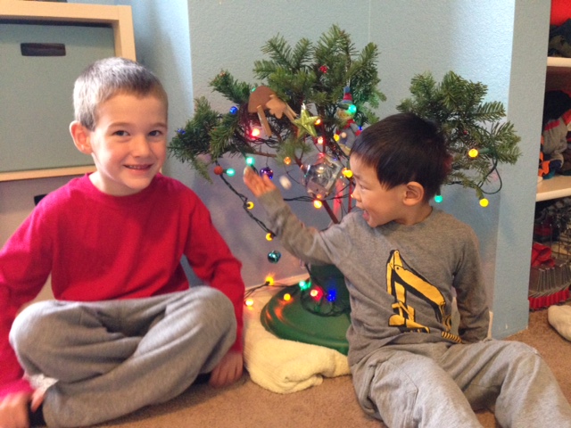 Leighton and Edric and their tree