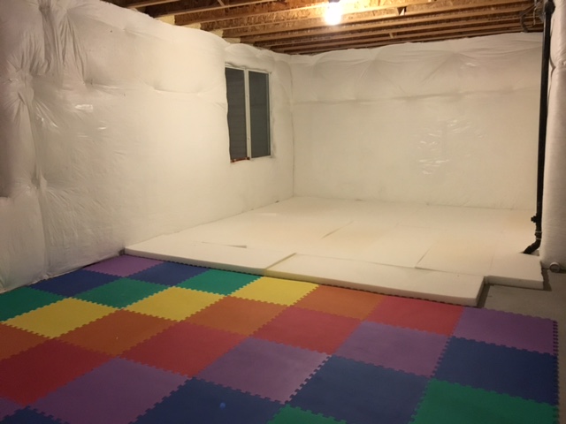 Plan B with the foam...after we had taped everything and then took it all off...