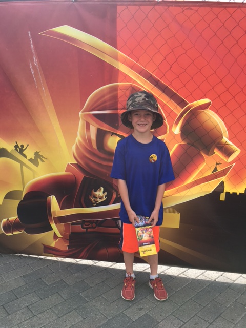 Leighton is a big fan of Ninjago, especially the red ninja