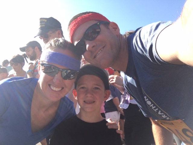 family start line selfie
